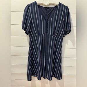 💙STUDIO 1886 – Navy and white striped tunic dress, estimated size L.